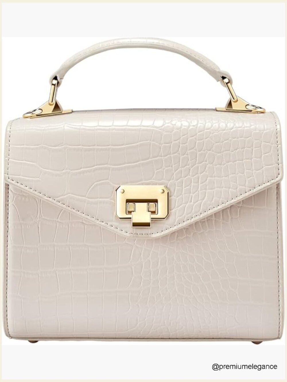 Vintage Top Handle Handbag Satchel Crossbody Bag Faux Leather
